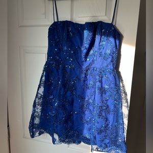 Blue lace Lucy in the sky homecoming dress